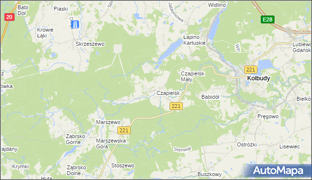 mapa Czapielsk, Czapielsk na mapie Targeo