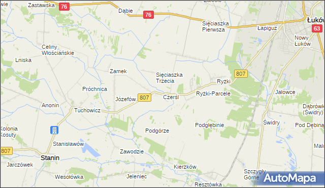 mapa Czerśl, Czerśl na mapie Targeo