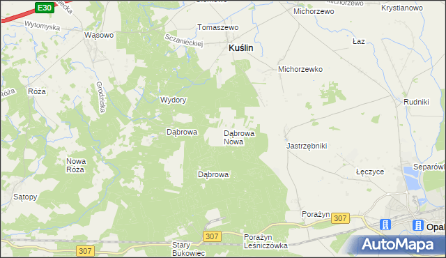 mapa Dąbrowa Nowa, Dąbrowa Nowa na mapie Targeo