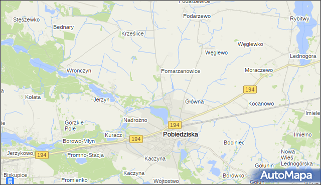 mapa Główienka, Główienka na mapie Targeo