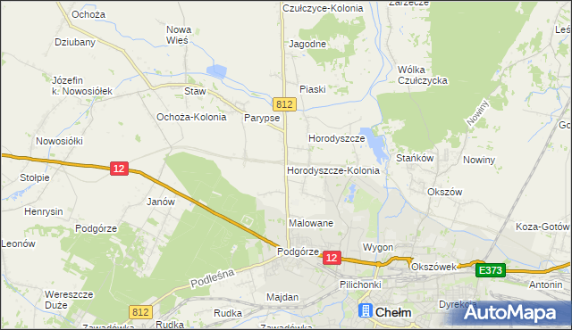 mapa Horodyszcze-Kolonia, Horodyszcze-Kolonia na mapie Targeo