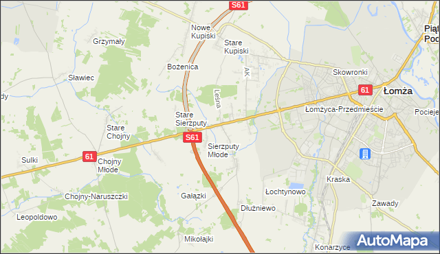 mapa Janowo gmina Łomża, Janowo gmina Łomża na mapie Targeo