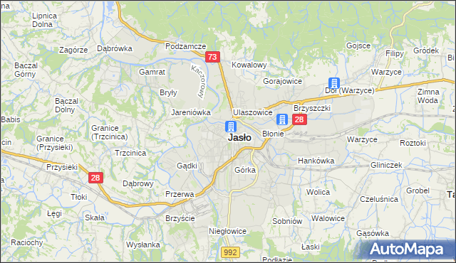 mapa Jasła, Jasło na mapie Targeo