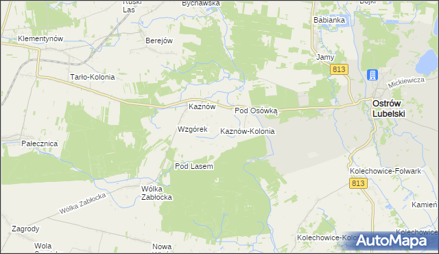 mapa Kaznów-Kolonia, Kaznów-Kolonia na mapie Targeo