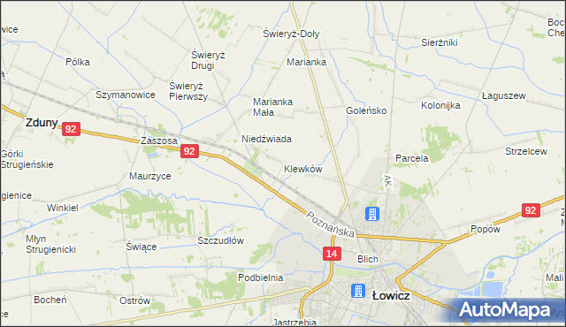 mapa Klewków, Klewków na mapie Targeo