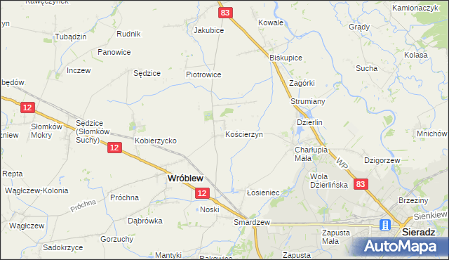 mapa Kościerzyn, Kościerzyn na mapie Targeo