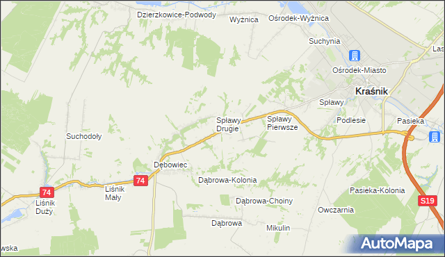 mapa Kowalin, Kowalin na mapie Targeo