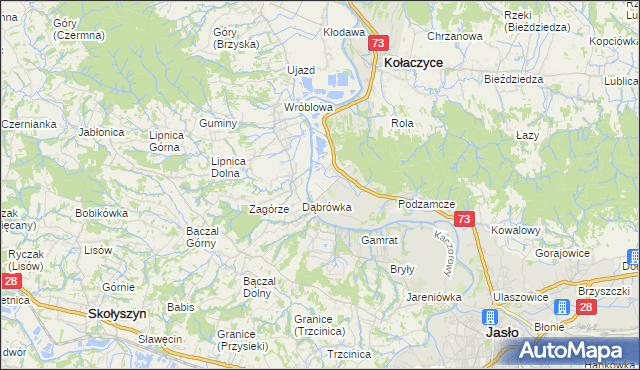 mapa Krajowice, Krajowice na mapie Targeo