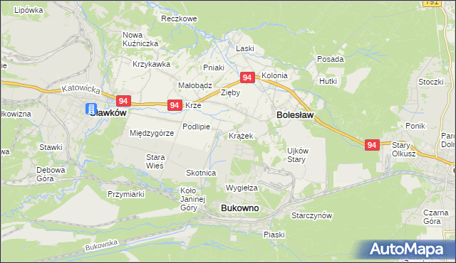 mapa Krążek, Krążek na mapie Targeo