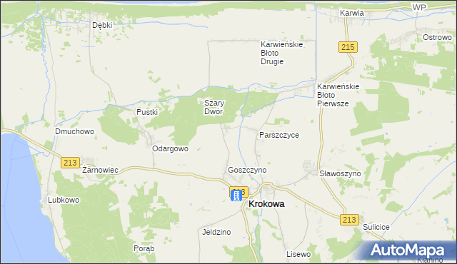 mapa Łętowice gmina Krokowa, Łętowice gmina Krokowa na mapie Targeo