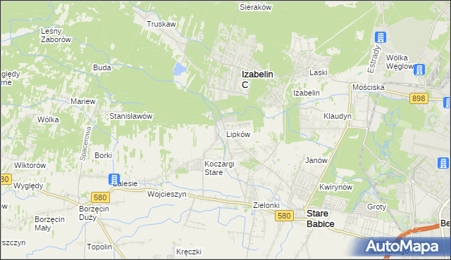 mapa Lipków, Lipków na mapie Targeo