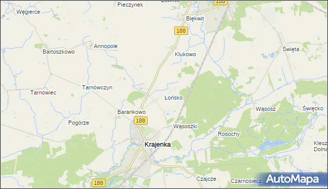 mapa Łońsko, Łońsko na mapie Targeo