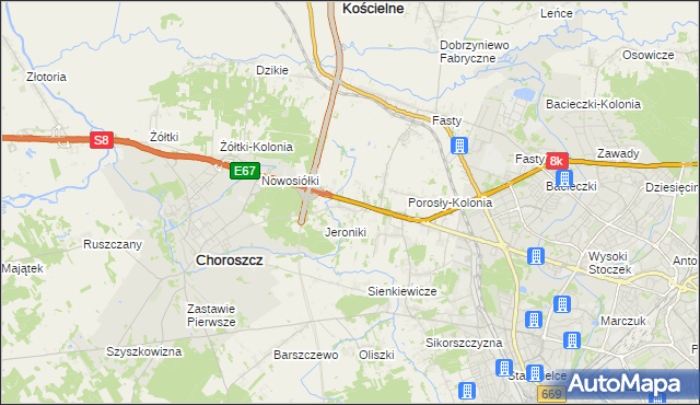mapa Łyski, Łyski na mapie Targeo