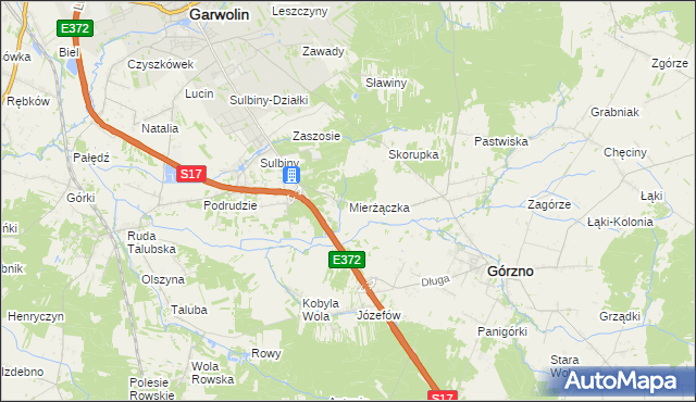 mapa Mierżączka, Mierżączka na mapie Targeo