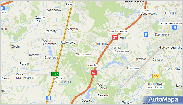 mapa Mieszkowo gmina Piaseczno, Mieszkowo gmina Piaseczno na mapie Targeo