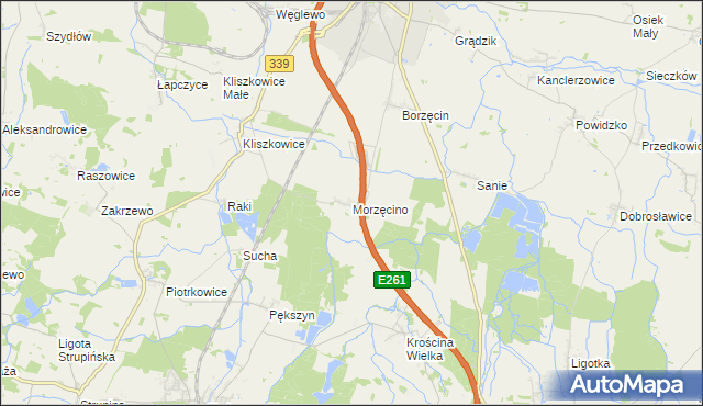 mapa Morzęcino, Morzęcino na mapie Targeo