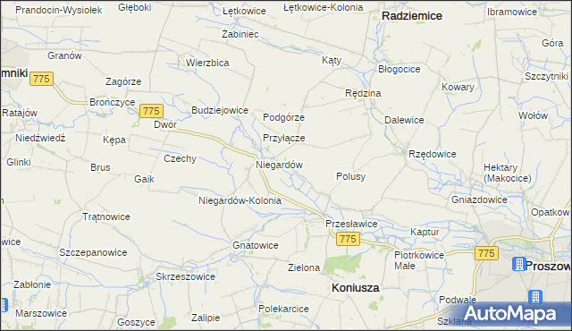 mapa Muniaczkowice, Muniaczkowice na mapie Targeo