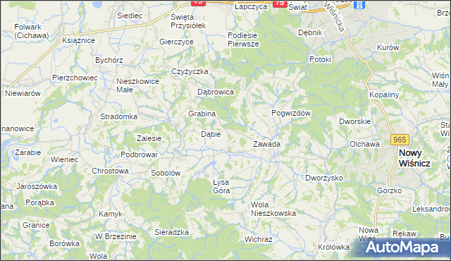 mapa Nieprześnia, Nieprześnia na mapie Targeo