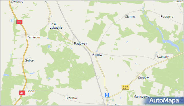 mapa Radów, Radów na mapie Targeo