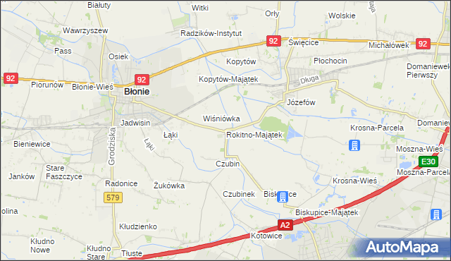 mapa Rokitno-Majątek, Rokitno-Majątek na mapie Targeo