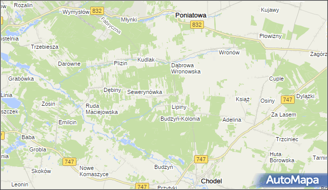 mapa Siewalka, Siewalka na mapie Targeo