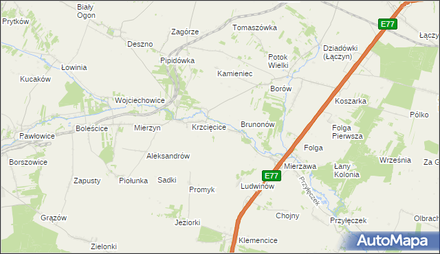 mapa Słaboszowice, Słaboszowice na mapie Targeo