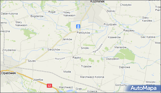 mapa Smółki, Smółki na mapie Targeo