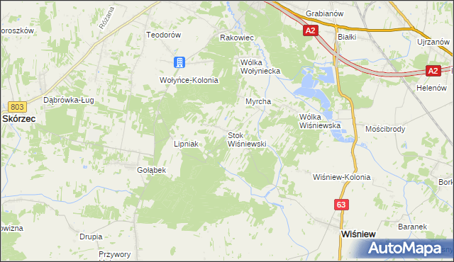 mapa Stok Wiśniewski, Stok Wiśniewski na mapie Targeo