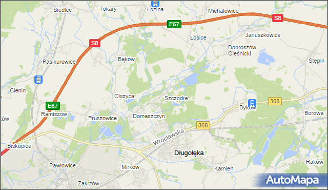 mapa Szczodre, Szczodre na mapie Targeo
