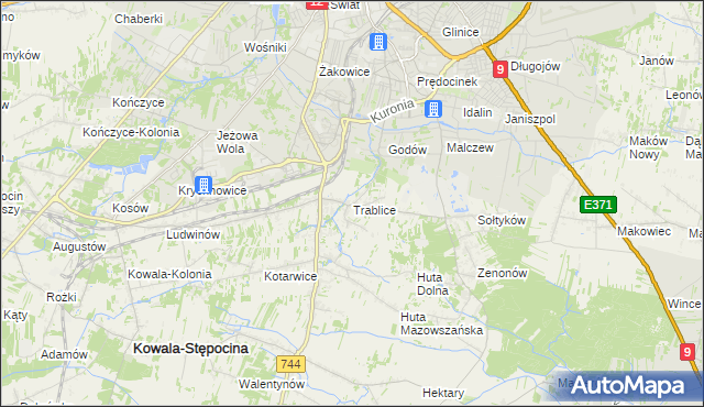mapa Trablice, Trablice na mapie Targeo