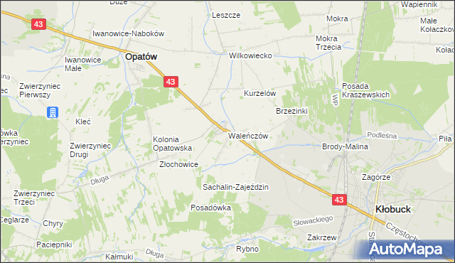 mapa Waleńczów, Waleńczów na mapie Targeo