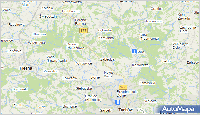 mapa Zabłędza, Zabłędza na mapie Targeo