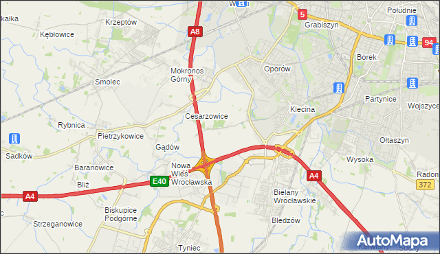 mapa Zabrodzie gmina Kąty Wrocławskie, Zabrodzie gmina Kąty Wrocławskie na mapie Targeo