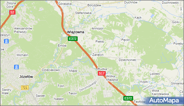 mapa Żanęcin, Żanęcin na mapie Targeo