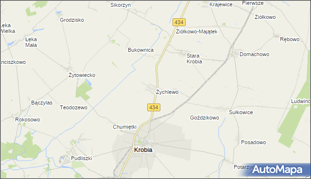 mapa Żychlewo, Żychlewo na mapie Targeo