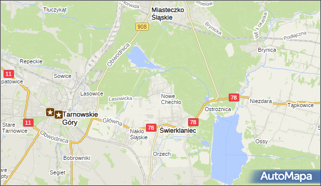 mapa Nowe Chechło, Nowe Chechło na mapie Targeo