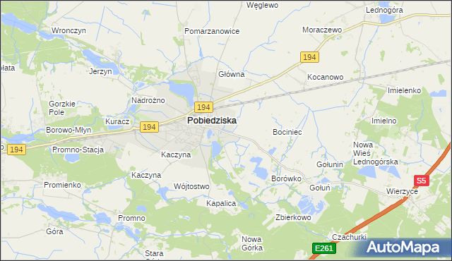 mapa Polska Wieś gmina Pobiedziska, Polska Wieś gmina Pobiedziska na mapie Targeo