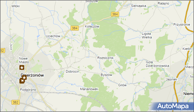 mapa Roztocznik, Roztocznik na mapie Targeo