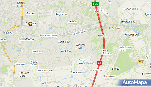 mapa Wiskitno A-Las, Wiskitno A-Las na mapie Targeo