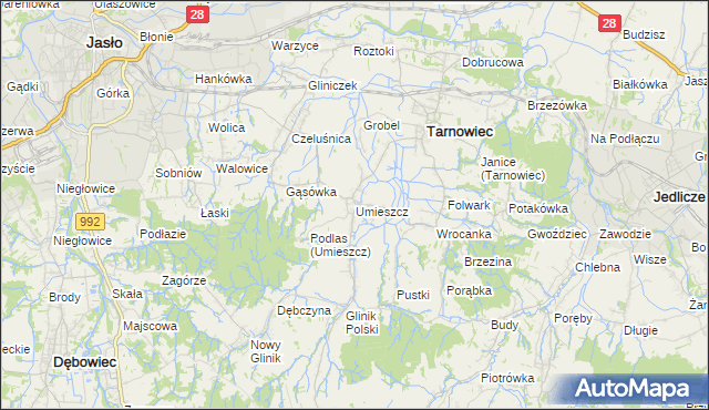 mapa Umieszcz, Umieszcz na mapie Targeo