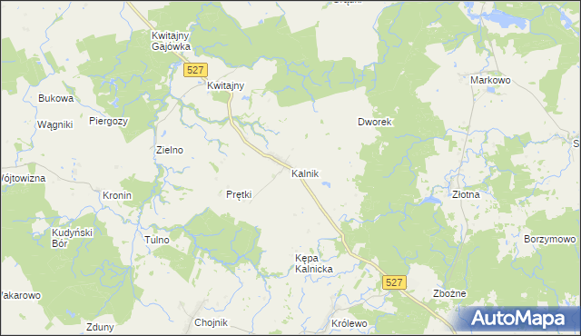 mapa Kalnik gmina Morąg, Kalnik gmina Morąg na mapie Targeo