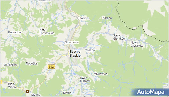 mapa Goszów, Goszów na mapie Targeo