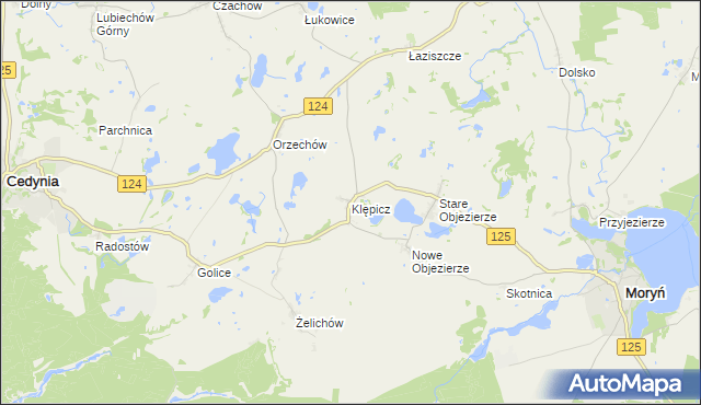 mapa Klępicz, Klępicz na mapie Targeo