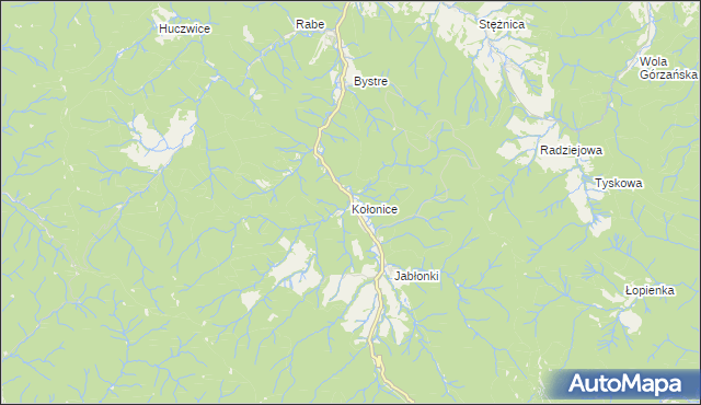 mapa Kołonice, Kołonice na mapie Targeo