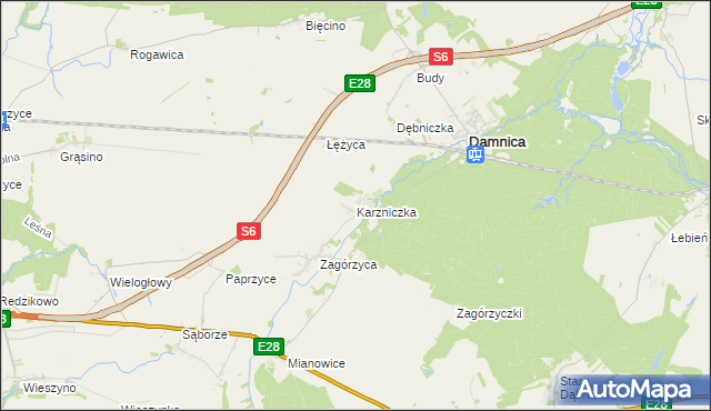 mapa Karzniczka, Karzniczka na mapie Targeo