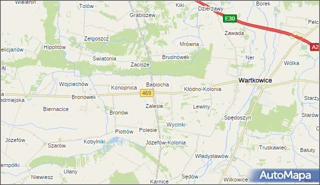 mapa Kłódno, Kłódno na mapie Targeo