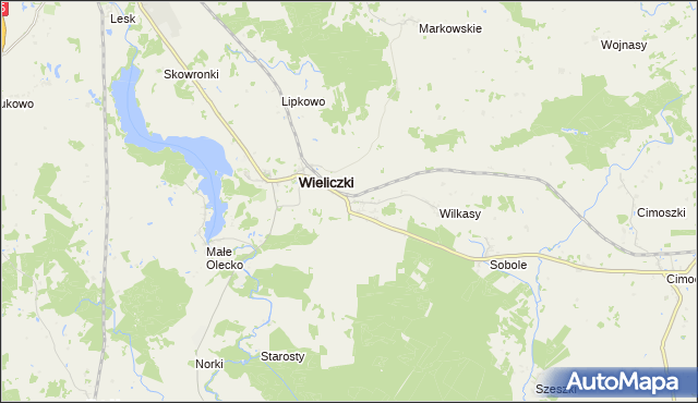 mapa Niedźwiedzkie gmina Wieliczki, Niedźwiedzkie gmina Wieliczki na mapie Targeo