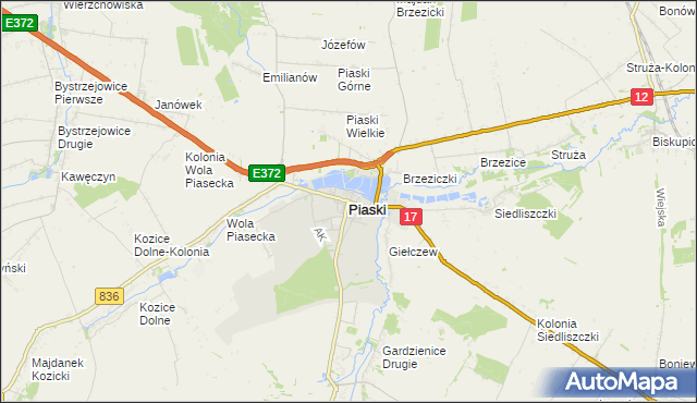 mapa Piaski powiat świdnicki, Piaski powiat świdnicki na mapie Targeo