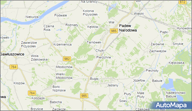 mapa Pierzchne, Pierzchne na mapie Targeo