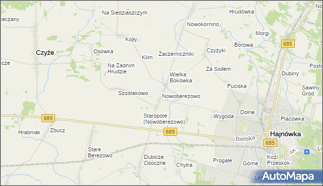 mapa Nowoberezowo, Nowoberezowo na mapie Targeo